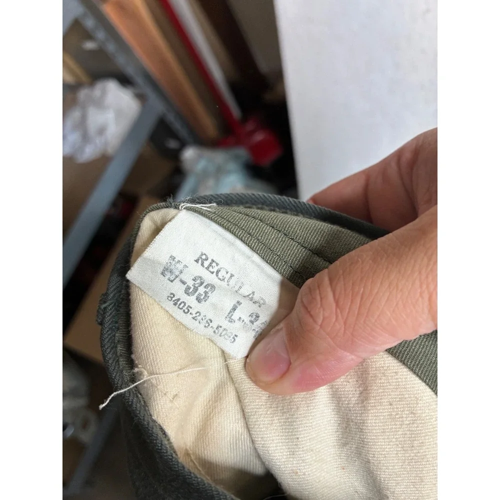 Vintage US Military OG-507 Utility Trousers Olive Green 33x31 Work Pants 6942
